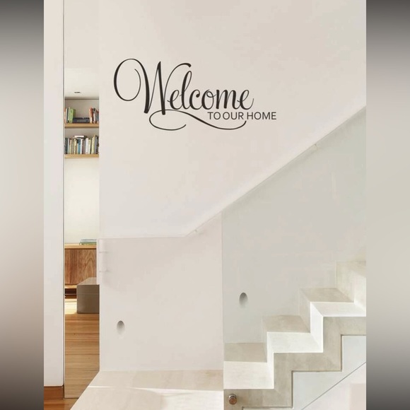 Wall Sticker Welcome to Our Home Self Adhesive Waterproof Wall Art Decal Decor - Picture 1 of 9